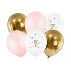 Partydeco Luftballon One Pastellpink Ø 30 cm, 6 Stück Partydeco Luftballon One Pastellpink Ø 30 cm, 6 Stück