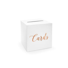 Partydeco Hochzeitsaccessoire Kartenbox 24 x 24 cm, Weiss/Rosegold Partydeco Hochzeitsaccessoire Kartenbox 24 x 24 cm, Weiss/Rosegold