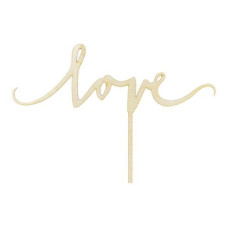 Partydeco Kuchen-Topper Love 23 x 16 cm, Holz, 1 Stück, Braun Partydeco Kuchen-Topper Love 23 x 16 cm, Holz, 1 Stück, Braun