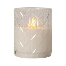 Star Trading LED-Kerze Flamme Romb, Ø 10 x 12.5 cm, Transparent