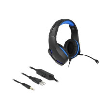 Delock Headset Gaming Over-Ear LED für PC,Notebook,Konsolen Schwarz