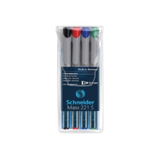 Schneider Permanent-Marker OHP Maxx Assortiert, S, 4 Stück