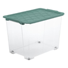 Rotho Aufbewahrungsbox Evo Safe 65 l, Grün/Transparent Rotho Aufbewahrungsbox Evo Safe 65 l, Grün/Transparent