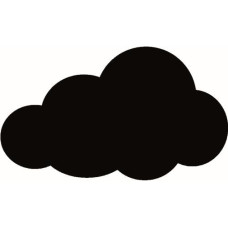 Securit Kreidetafel Silhouette Cloud mit Klett, Schwarz Securit Kreidetafel Silhouette Cloud mit Klett, Schwarz
