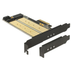 Delock Host Bus Adapter PCI-Ex4 - M.2 1xNVME Key-M, 1xSATA Key-B