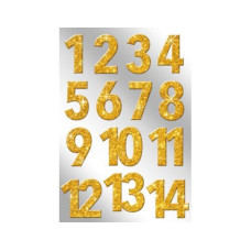 Braun + Company Adventskalender-Zahlen Glitzer, Gold