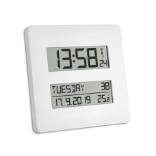 TFA Dostmann Funkuhr Timeline Weiss