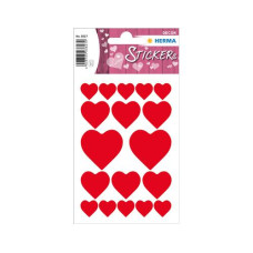 Herma Stickers Motivsticker Rote Herzen 54 Stück Rot