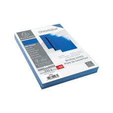 Exacompta Einbanddeckel Chromolux 250 g/m², 100 Stück, Blau