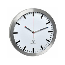 TFA Dostmann Funk-Wanduhr Silber, Ø 30 cm