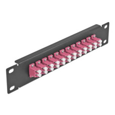 Delock Verteilerplatte 10″ LWL Patchpanel 12 Port LC Duplex schwarz