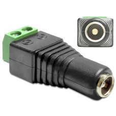 Delock Hohlstecker DC 5.5 x 2.5 mm Buchse > Terminalblock 2 Pin Delock Hohlstecker DC 5.5 x 2.5 mm Buchse > Terminalblock 2 Pin