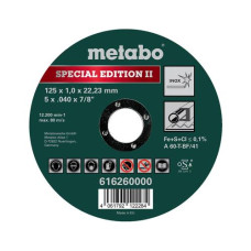 Metabo Trennscheibe 125 x 1.0 x 22.23 mm, Inox, Special Edition II Metabo Trennscheibe 125 x 1.0 x 22.23 mm, Inox, Special Edition II