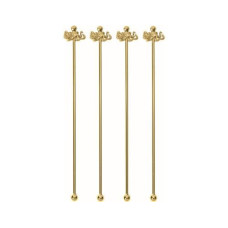 Paderno Cocktailrührer Krake 4 Stück, Gold Paderno Cocktailrührer Krake 4 Stück, Gold