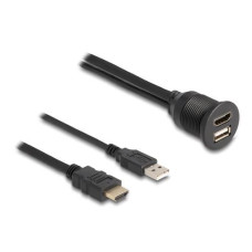 Delock USB 2.0-Verlängerungskabel HDMI/USB A - HDMI/USB A 1 m Delock USB 2.0-Verlängerungskabel HDMI/USB A - HDMI/USB A 1 m