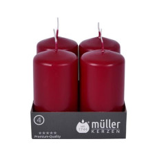 müller Kerzen Stumpenkerze 9 x 4.8 cm, Bordeaux, 4 Stück müller Kerzen Stumpenkerze 9 x 4.8 cm, Bordeaux, 4 Stück