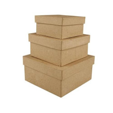 Creativ Company Papp-Schachtel 5 - 7,5 cm Rechteck, 3 Stück Creativ Company Papp-Schachtel 5 - 7,5 cm Rechteck, 3 Stück