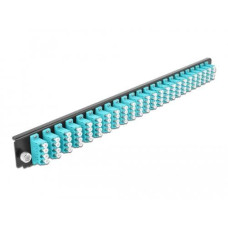 Delock Verteilerplatte Frontblende 24 Port LC Quad OM3 MM aqua