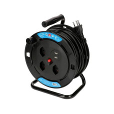 Max Hauri Kabelrolle 20 m, 3x T13, 2x USB Schwarz Max Hauri Kabelrolle 20 m, 3x T13, 2x USB Schwarz