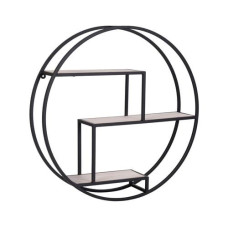 House Nordic Wandregal Rotterdam Ø 62 cm, Nature/Schwarz