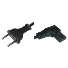 Diggelmann Netzkabel 5 m C7 - T26 abgewinkelt, Schwarz