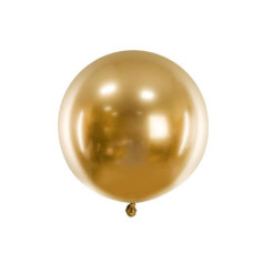 Partydeco Luftballon Rund Glossy 60 cm, Gold Partydeco Luftballon Rund Glossy 60 cm, Gold