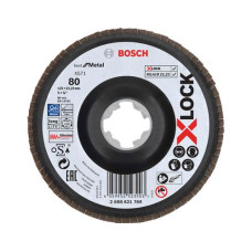 Bosch Professional Fächerschleifscheibe X-LOCK G80 X571, 125 mm