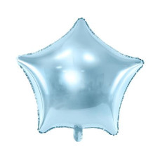 Partydeco Folienballon Star Hellblau