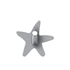 Kleine Wolke Wandhaken Star 2er Set, Edelstahl, Grau