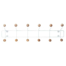 present time Garderobenleiste Saturnus 12 Hänger, Weiss/Natur present time Garderobenleiste Saturnus 12 Hänger, Weiss/Natur