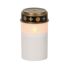 Star Trading LED Grabkerze Serene Ø 7 x 12 cm, Weiss
