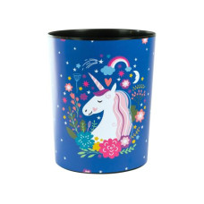 Goldbuch Papierkorb Einhornglück 10 l, Schwarz; Pink; Blau