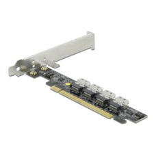 Delock Host Bus Adapter PCI-Ex16 -  4x SFF-8654 NVMe Bifurcation