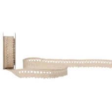 Spyk Geschenkband Cubino Spitzen 14 mm x 2 m, Beige