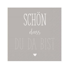 Stewo Papierservietten Dahoma 33 cm x 33 cm, 20 Stück, Grau