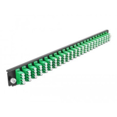 Delock Verteilerplatte Frontblende 24 Port LC Quad OS2 SM grün