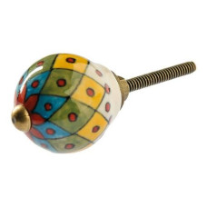 Tranquillo Möbelgriff handgemacht, Ø 3 cm, Mehrfarbig/Gold Tranquillo Möbelgriff handgemacht, Ø 3 cm, Mehrfarbig/Gold