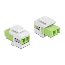 Delock Keystone-Modul LC Buchse zu LC Buchse Lindgrün / Weiss Delock Keystone-Modul LC Buchse zu LC Buchse Lindgrün / Weiss