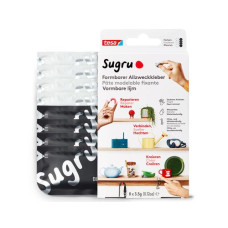 Sugru by Tesa Klebeknete 8 Stück, Schwarz, Weiss