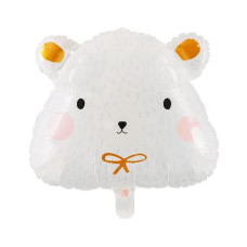 Partydeco Folienballon Eisbär Weiss