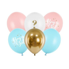 Partydeco Luftballon Boy or Girl – mix Ø 30 cm, 6 Stk.