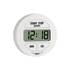 TFA Dostmann Timer Digital mit Stoppuhr, Weiss