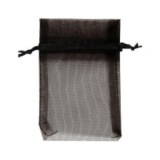 Creativ Company Organzabeutel Organza 7 x 10 cm Schwarz, 10 Stück