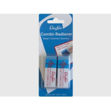 Läufer Radiergummi Plast Combi 0740 2 Stück, Blau/Weiss Läufer Radiergummi Plast Combi 0740 2 Stück, Blau/Weiss