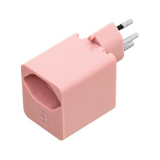 STEFFEN Klappstecker 1xT13, mit USB C 5 V/3.0 A PD Rosa