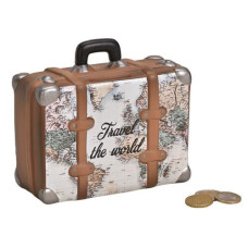 G. Wurm Spardose Koffer Landkarte 6 x 14 x 13 cm