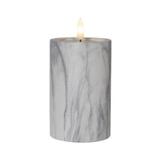 Star Trading LED-Kerze Pillar Flamme Marble Ø 7.5 x 15 cm, Grau Star Trading LED-Kerze Pillar Flamme Marble Ø 7.5 x 15 cm, Grau