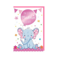 Braun + Company Glückwunschkarte Elefant 11.5 x 17 cm, Rosa Braun + Company Glückwunschkarte Elefant 11.5 x 17 cm, Rosa