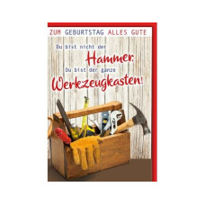Braun + Company Geburtstagskarte Handwerker 11.5 x 17 cm Braun + Company Geburtstagskarte Handwerker 11.5 x 17 cm