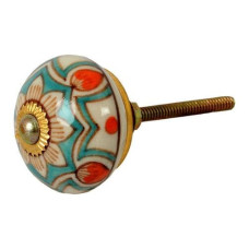 Tranquillo Möbelgriff handgemacht, Ø 4 cm, Mehrfarbig/Gold Tranquillo Möbelgriff handgemacht, Ø 4 cm, Mehrfarbig/Gold